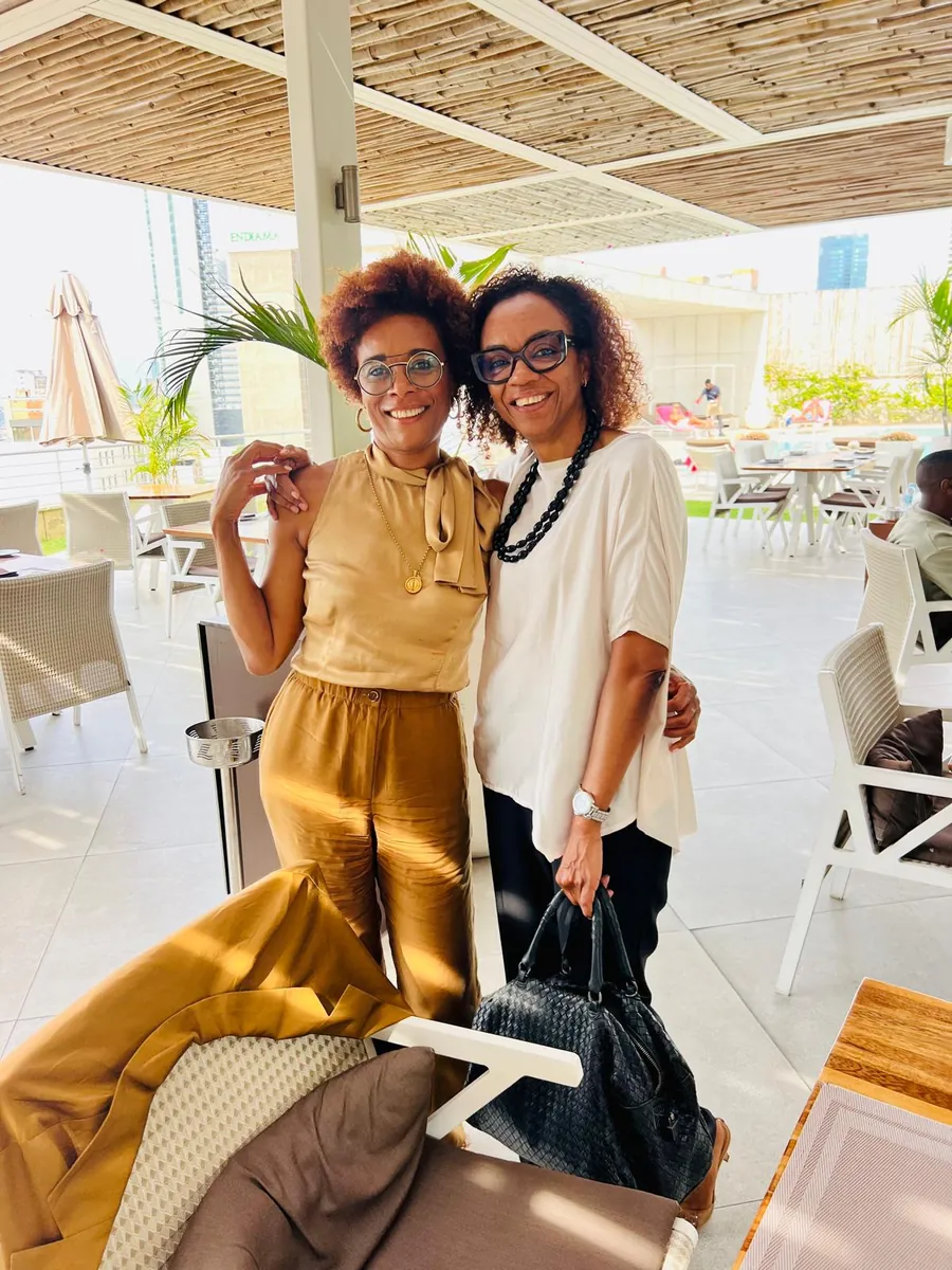 With a client in Luanda