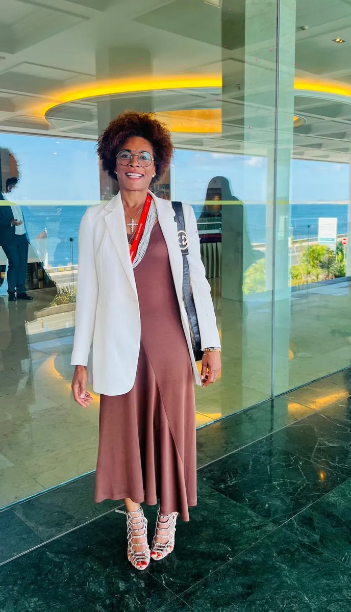 At an international conference