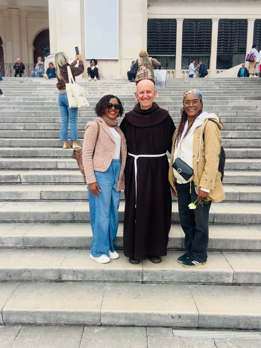 On the steps of the basilica